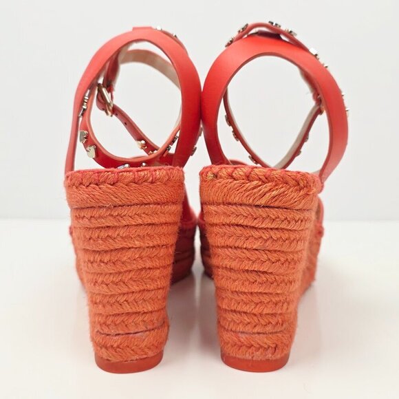 Kate Spade Frenchy Espadrille Wedge Sandals Orange - 8.5 - Picture 8 of 13
